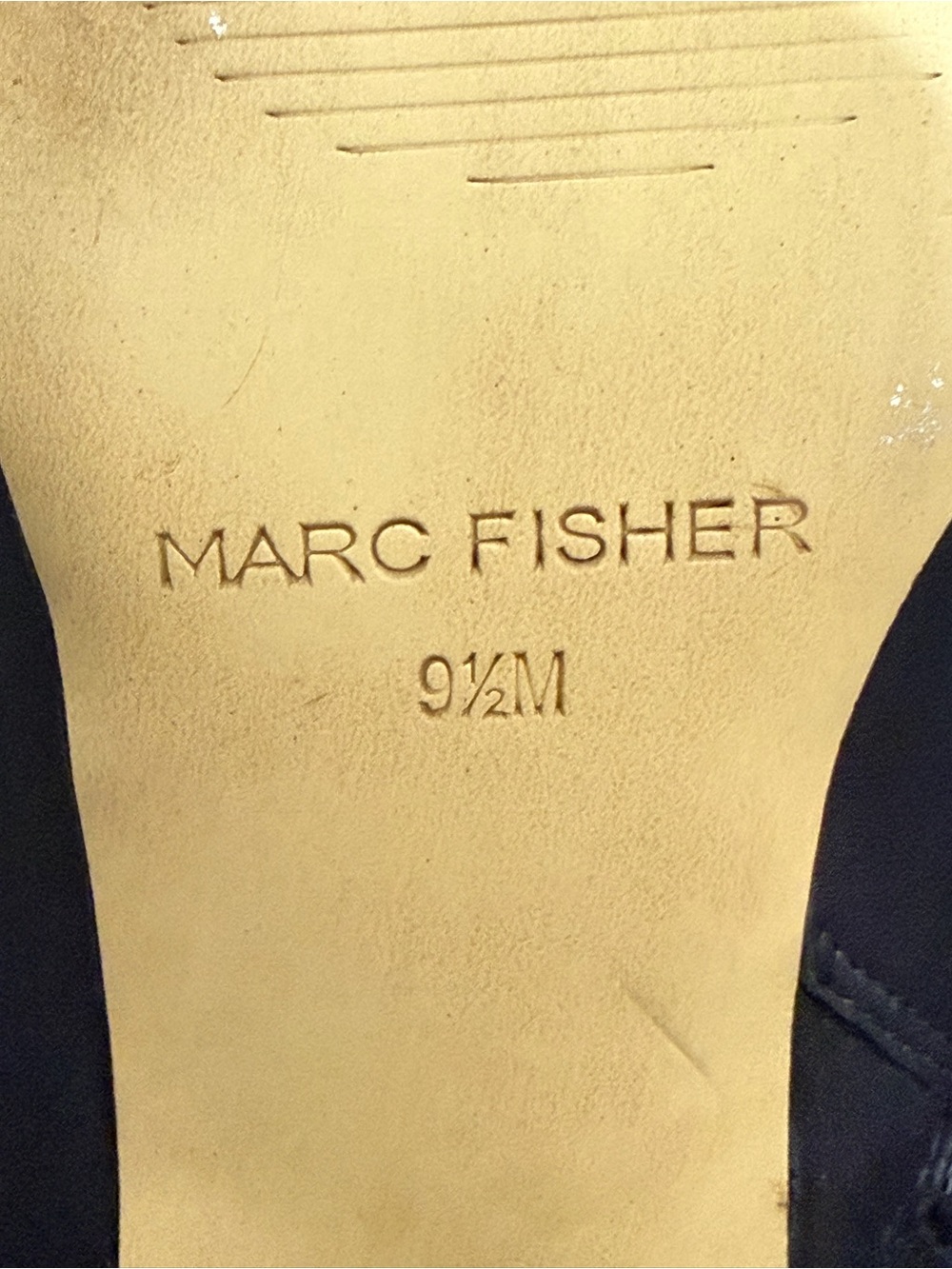 Marc Fisher Black Leather Ankle Boots Women's Size 9.5 Bootie Modern Minimalist - Picture 13 of 16